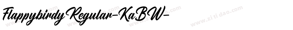 FlappybirdyRegular-KaBW字体转换