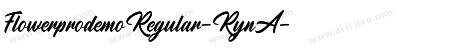 FlowerprodemoRegular-RynA字体转换