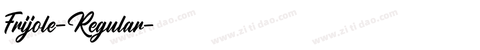 Frijole-Regular字体转换