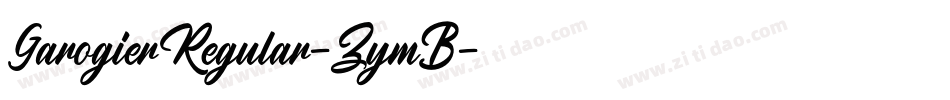 GarogierRegular-ZymB字体转换