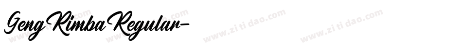 GengRimbaRegular字体转换