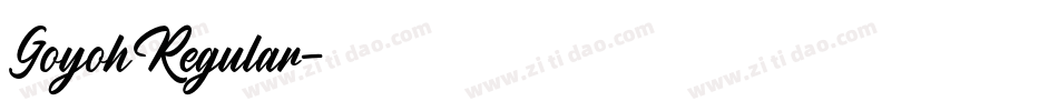 GoyohRegular字体转换