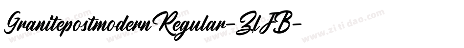 GranitepostmodernRegular-ZlJB字体转换