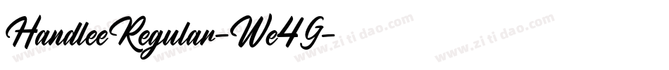 HandleeRegular-We4G字体转换