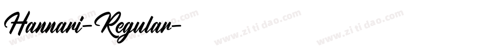 Hannari-Regular字体转换 Hannari-Regular字体转换
