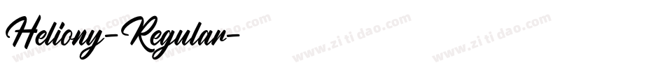 Heliony-Regular字体转换