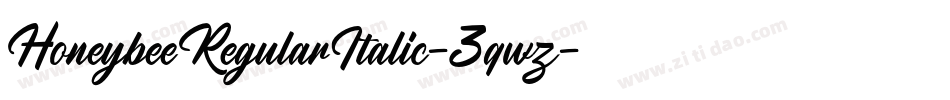 HoneybeeRegularItalic-3qwz字体转换
