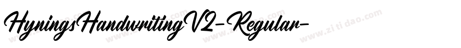 HyningsHandwritingV2-Regular字体转换