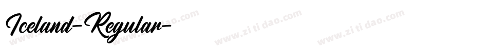 Iceland-Regular字体转换