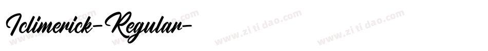 Iclimerick-Regular字体转换