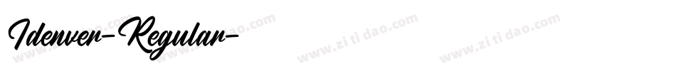 Idenver-Regular字体转换