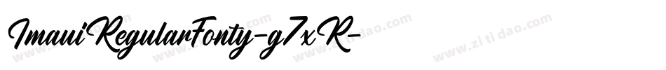 ImauiRegularFonty-g7xR字体转换