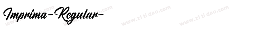 Imprima-Regular字体转换
