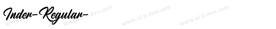 Inder-Regular字体转换