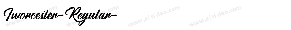 Iworcester-Regular字体转换