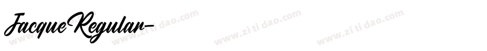 JacqueRegular字体转换