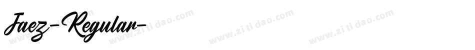 Jaez-Regular字体转换