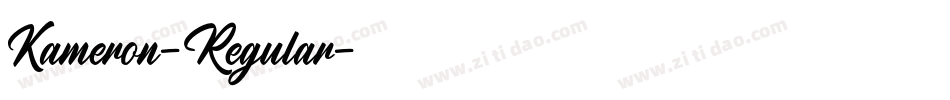 Kameron-Regular字体转换