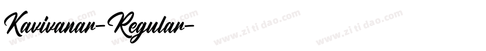 Kavivanar-Regular字体转换