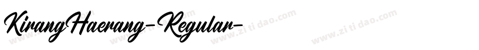 KirangHaerang-Regular字体转换