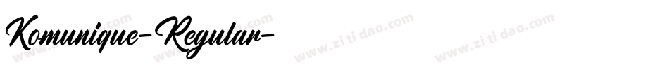 Komunique-Regular字体转换