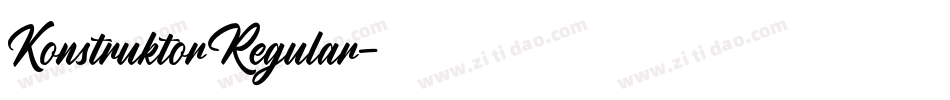KonstruktorRegular字体转换