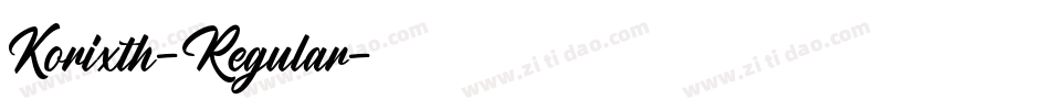 Korixth-Regular字体转换