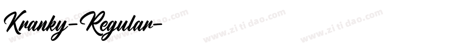 Kranky-Regular字体转换