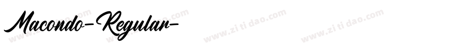 Macondo-Regular字体转换