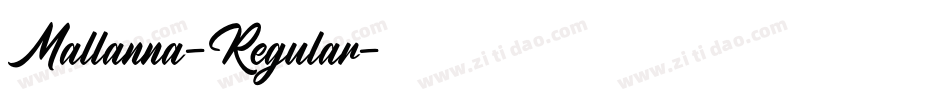 Mallanna-Regular字体转换