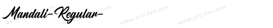 Mandali-Regular字体转换