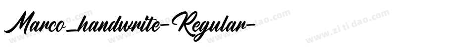 Marco_handwrite-Regular字体转换