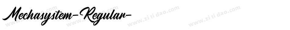 Mechasystem-Regular字体转换