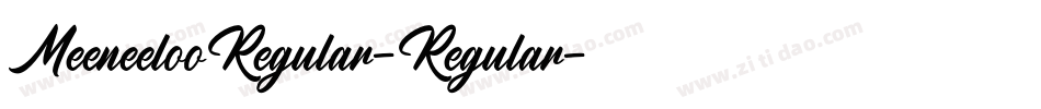 MeeneelooRegular-Regular字体转换