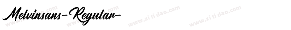 Melvinsans-Regular字体转换
