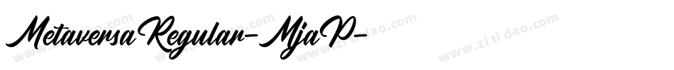 MetaversaRegular-MjaP字体转换