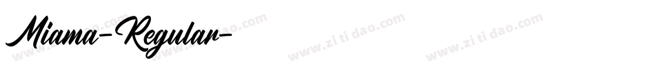 Miama-Regular字体转换