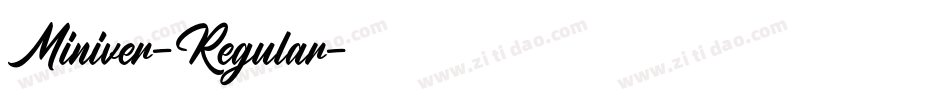 Miniver-Regular字体转换