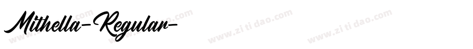 Mithella-Regular字体转换