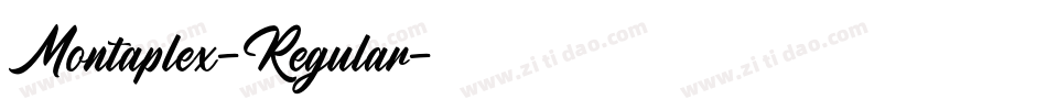 Montaplex-Regular字体转换
