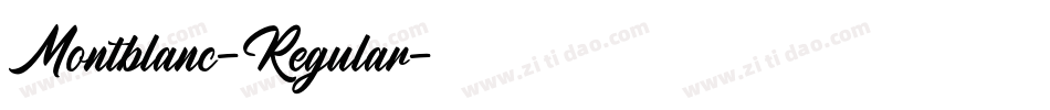 Montblanc-Regular字体转换