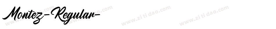 Montez-Regular字体转换