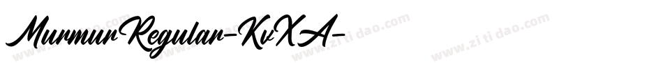 MurmurRegular-KvXA字体转换