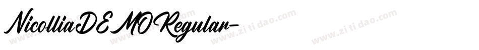 NicolliaDEMORegular字体转换