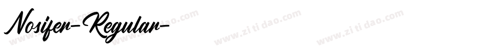 Nosifer-Regular字体转换
