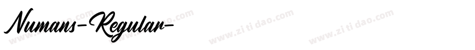 Numans-Regular字体转换