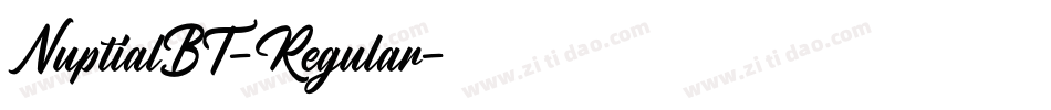NuptialBT-Regular字体转换