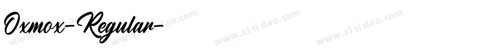 Oxmox-Regular字体转换