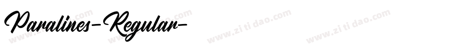Paralines-Regular字体转换