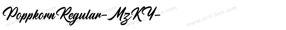 PoppkornRegular-MzKY字体转换